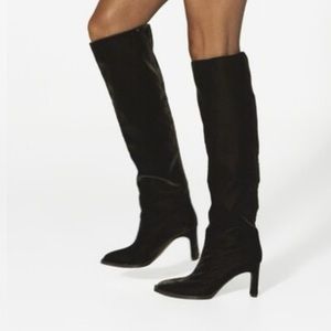 Tamara Mellon Eclipse Brown Velvet Boots